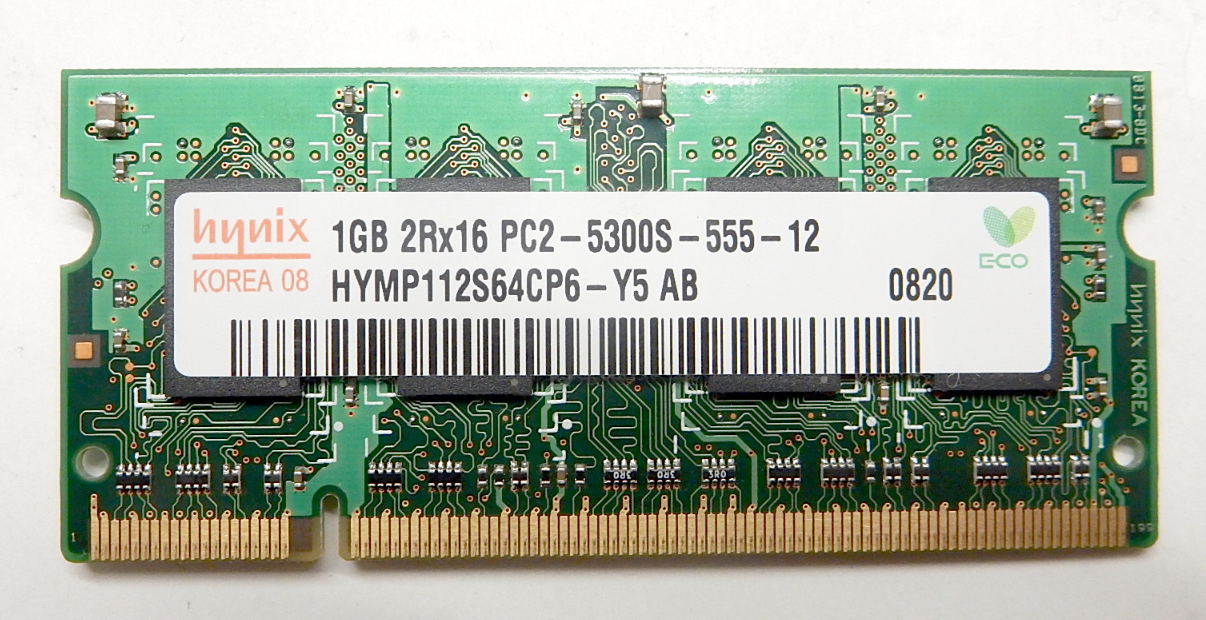 Оперативная память Hynix HYMP112S64CP6-Y5 AB 1Gb 2Rx16 PC2-5300S-555-12