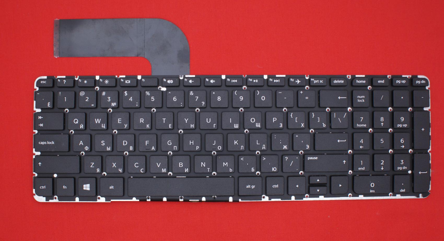 Клавиатура для ноутбука HP Pavilion 15-p, 17-f черная без рамки