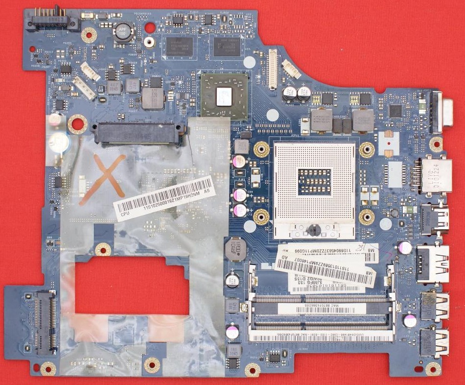 Материнская плата для ноутбука Lenovo G570 Model: PIWG2 LA-6753P REV:1.0 не рабочая