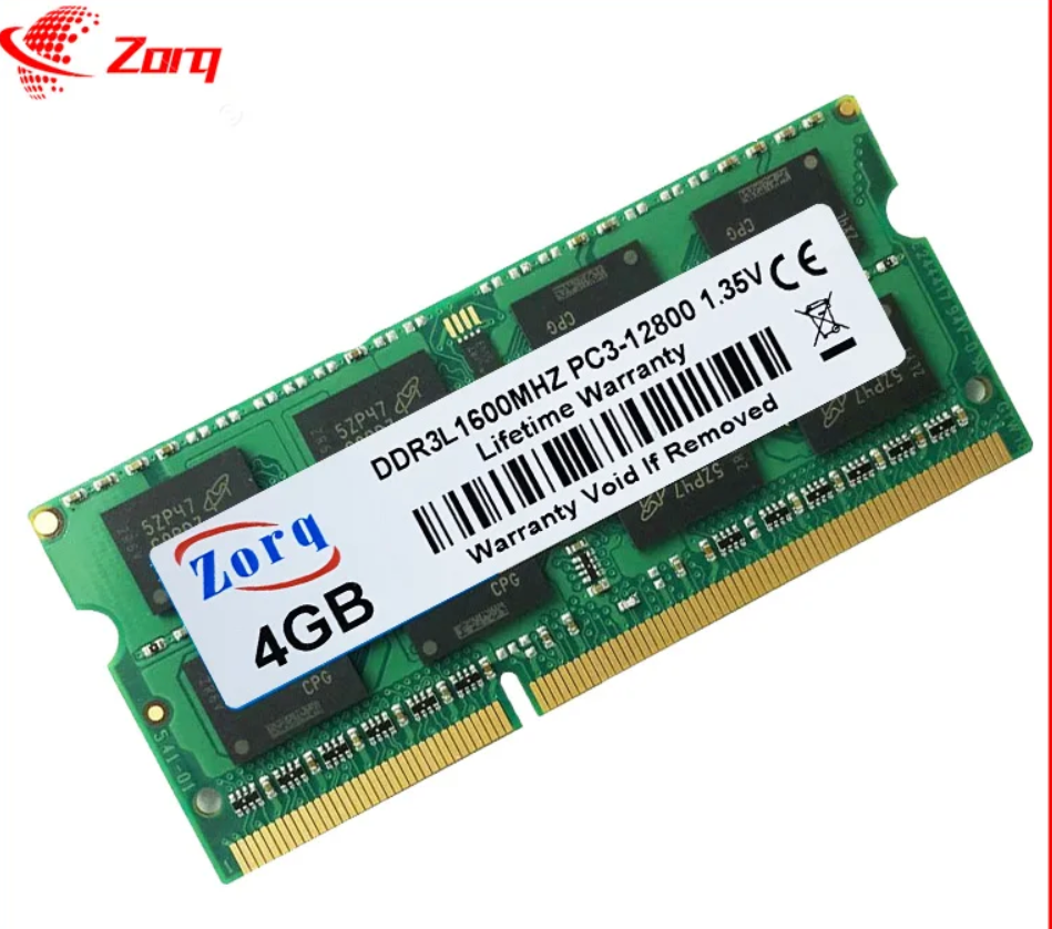 Оперативная память SODIMM DDR3L 4Gb, PC3-12800S/1600MHz Zorq 