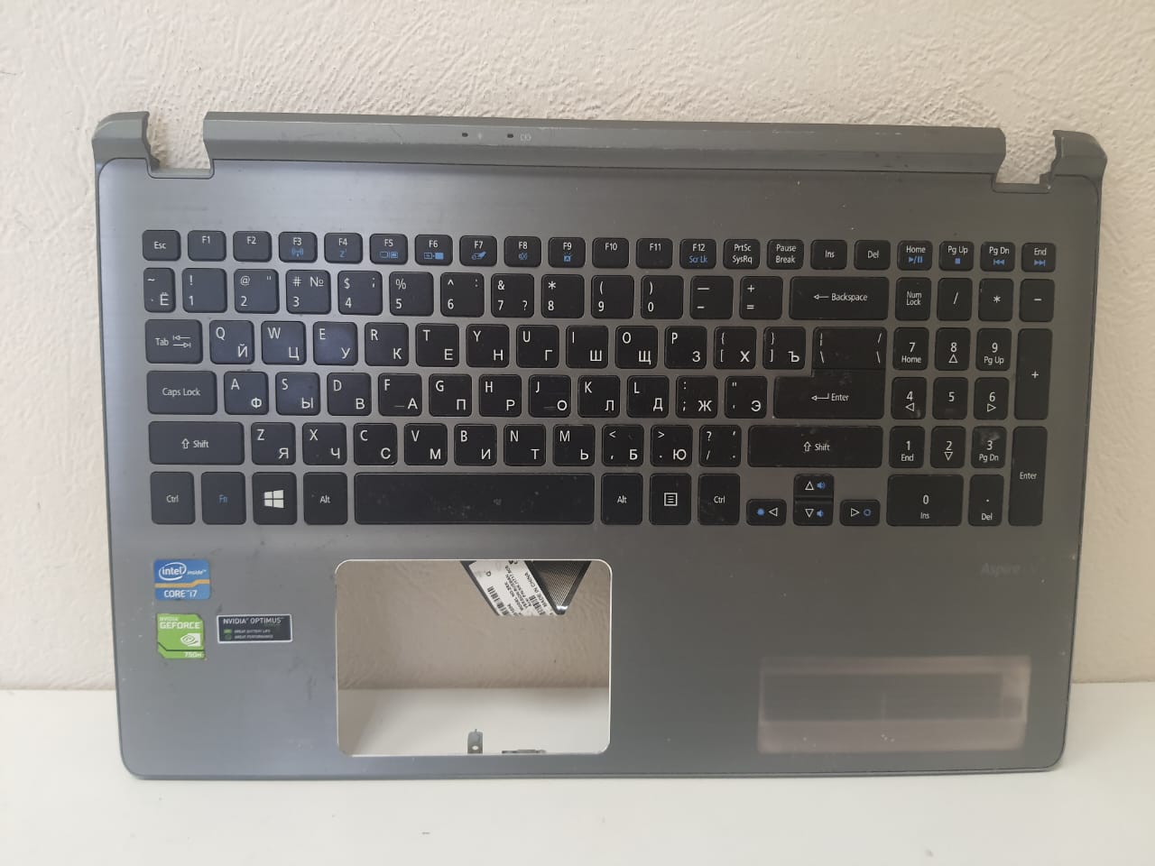 Топкейс для ноутбука Acer Aspire V5-573G V5-552 Серый, с клавиатурой