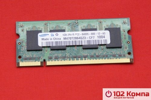 Оперативная память SODIMM DDR2 1Gb, PC2-6400S/800MHz Samsung