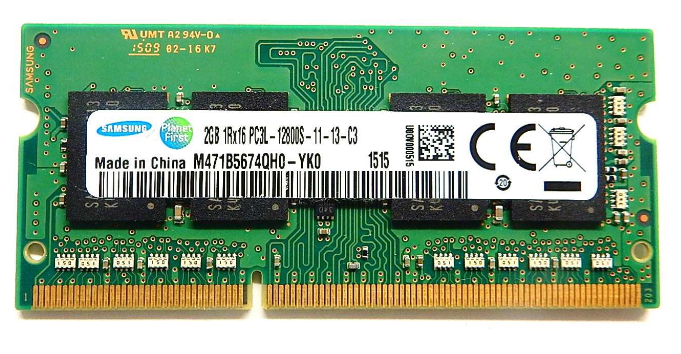 Оперативная память для ноутбука Samsung 2GB M471B5674QH0-YK0 2GB 1Rx16 PC3L-12800S-11-13-C3