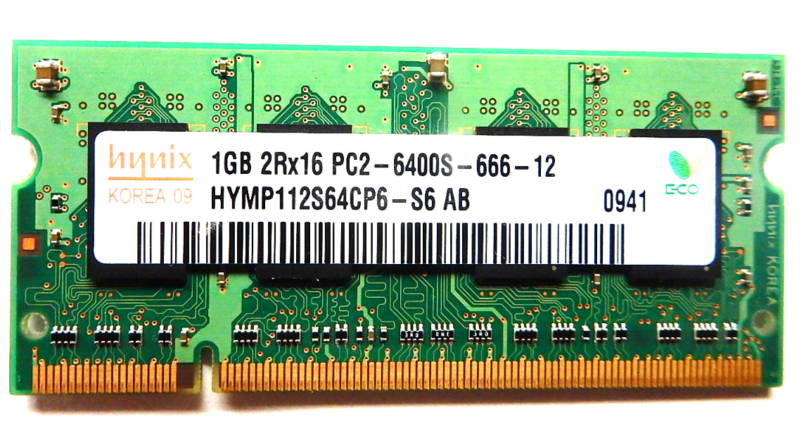 Оперативная память Hynix HYMP112S64CP6-S6 AB 1Gb 2Rx16 PC2-6400S-666-12