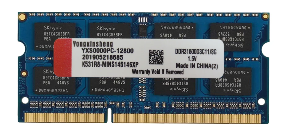Оперативная память Yongxinsheng 8 ГБ DDR3 RAM 1600PC3 12800-14900мгц без ECC 1,5 в CL11 204 контактов SODIMM 1,5