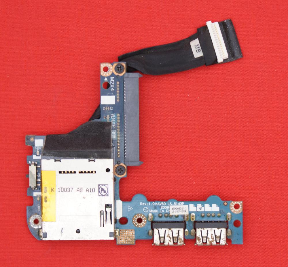 Плата USB+Cardreader+SATA для ноутбука Acer Aspire ONE D250