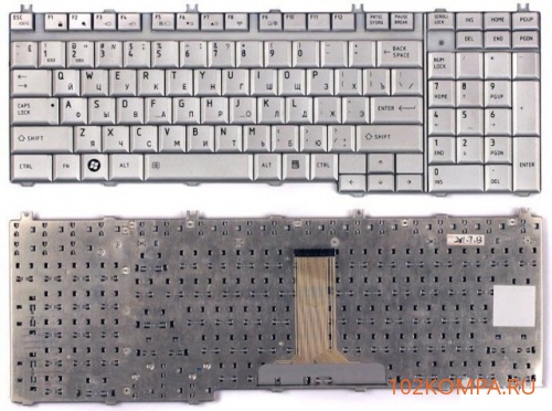Клавиатура для ноутбука Toshiba A500, L500, P300 серая