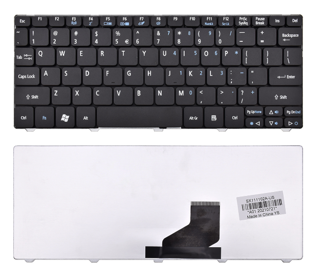 Клавиатура для нетбука Acer Aspire One D255, D257, D260, D270, 521H, 532H, 533H
