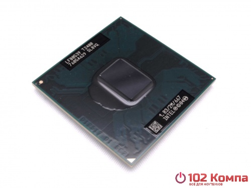 Процессор двухъядерный Intel Core 2 Duo T2400 (1.83GHz/2Mb/667) SL8VQ, для старых ноутбуков, Socket M