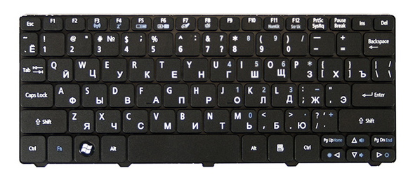  Клавиатура для нетбука Acer Aspire One 521, 532H, AO532H, D255, D260, D270