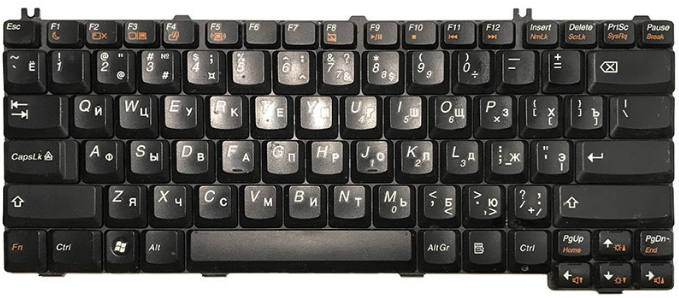 Клавиатура для ноутбука Lenovo Y300, Y410, Y510 G455 черная