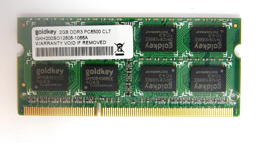 Оперативная память для ноутбука Goldkey 2GB GKH200SO12808-1066A 2GB DDR3 PC8500 CL7