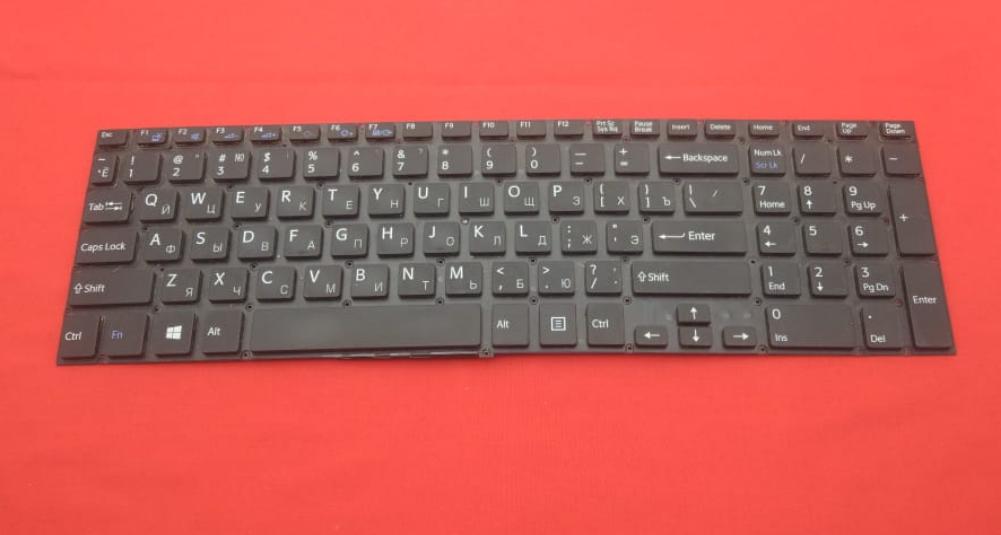 Клавиатура для ноутбука Sony Vaio SVF15 черная без рамки