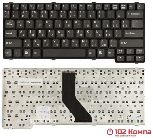 Клавиатура для ноутбука Toshiba L10, L20, L30 (были заменены две кнопки)