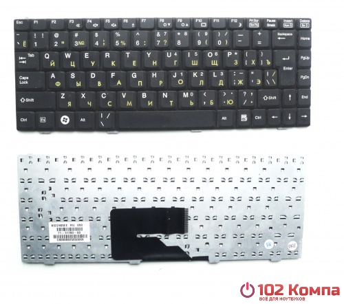 Клавиатура для ноутбука RoverBook Pro 500, 550, 550WH, 551, 552, 552H, 552VHB (K022405EE RU, 71-31780-00)
