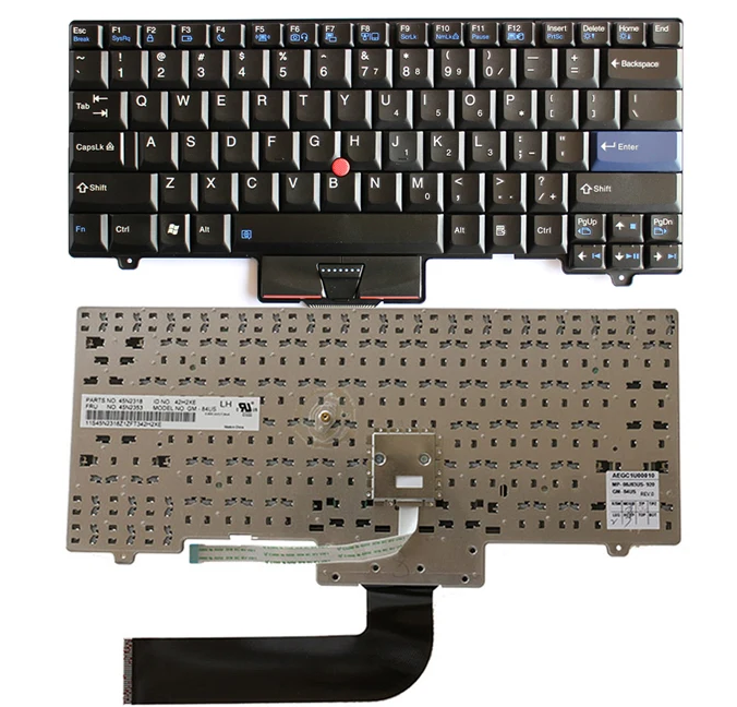 Клавиатура для ноутбука Lenovo ThinkPad SL410, SL510 With Poin Stick ШИРОКИЕ КЛАВИШИ НА ТАЧПАД + ДЛИННЫЙ ШЛЕЙФ
