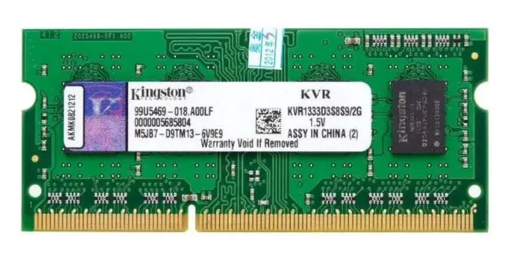 Оперативная память Kingston VALUERAM KVR1333D3S8S9/2G DDR3 - 1x 2ГБ 1333МГц, для ноутбуков (SO-DIMM)