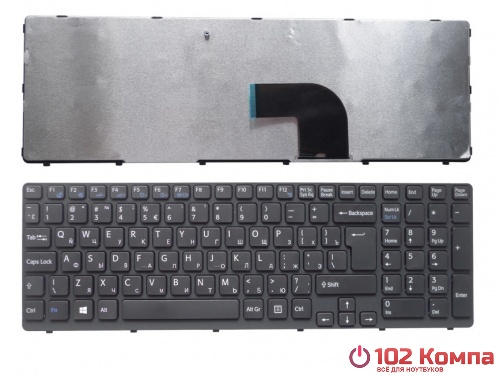 Клавиатура для ноутбука Sony SVE15, SVE17 черная c рамкой