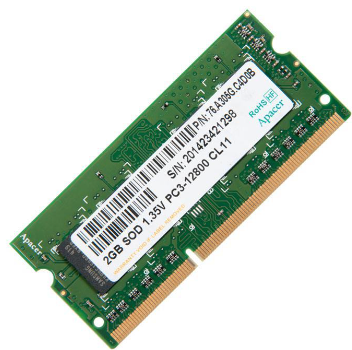 Оперативная память SO-DIMM DDR-3L PC-12800 2Gb Apacer [76.A305G. C4D0B]