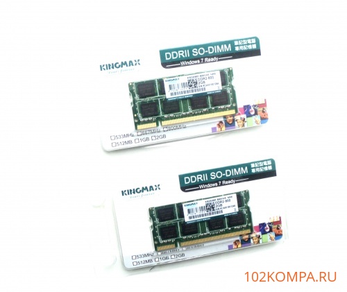 Оперативная память SODIMM DDR2 4Gb (2x2Gb) Kingmax, PC2-6400S/800MHz (KSDE88F-B8KW5 NRE)