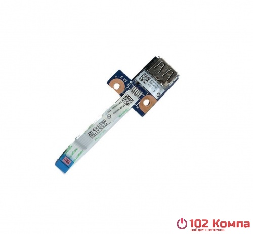 Плата USB разъёма со шлейфом для ноутбука HP Compaq Presario CQ56, G56 Series (DA0AX1TB6E0 REV: E, 4FAX1UB0000, 3FAX1UB0010)