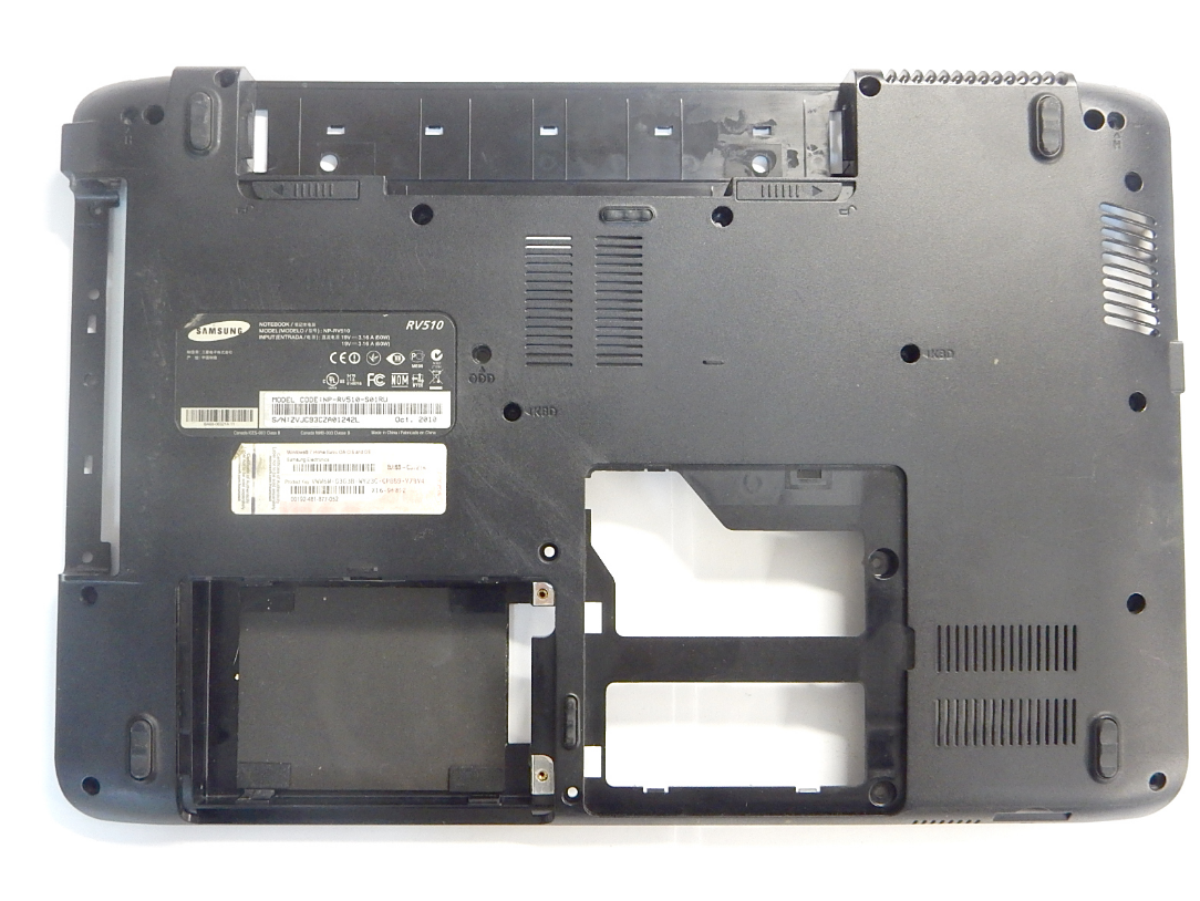 Нижний поддон для ноутбука SAMSUNG RV508, R525, R528, R530, RV510