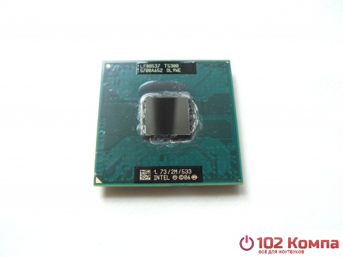 Процессор двухъядерный Intel Core 2 Duo T5300 (1.73GHz/2Mb/533) SL9WE, для старых ноутбуков, Socket M