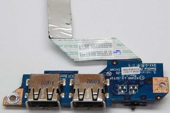 Плата расширения USB ноутбука Lenovo IdeaPad S10-2  p/n: KIUN0 LS-5071P