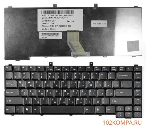 Клавиатура для ноутбука Acer Aspire 1400, 1600, 1690, 3000 (AEZL2TN7012)