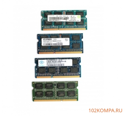 Оперативная память SODIMM DDR3 4Gb, PC3-10600S/1333MHz в ассортименте