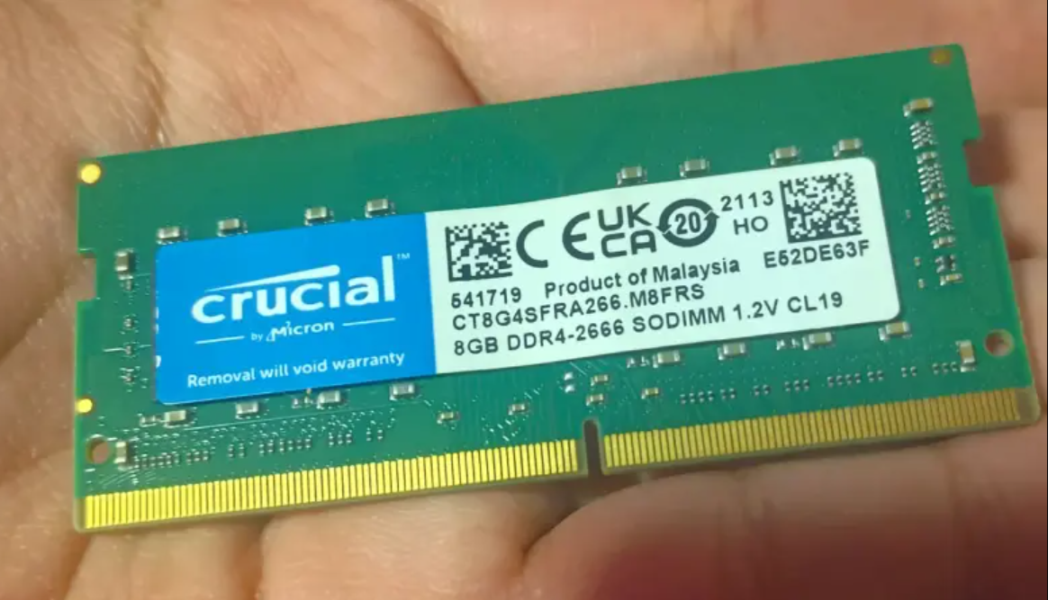 Оперативная память Crucial DDR4 8GB 2666MHz SO-DIMM PC4-2666V (CT8G4SFRA266.M8FRS)