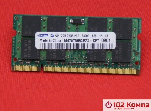 Оперативная память SODIMM DDR2 2Gb, PC2-6400S/800MHz Samsung