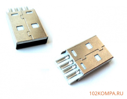 Разъём USB 2.0 (п) для пайки на плату (тип 12A)
