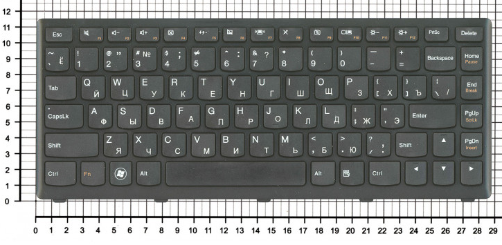 Клавиатура для ноутбука LENOVO s300