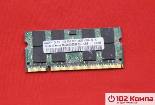 Оперативная память SODIMM DDR2 1Gb, PC2-5300S/667MHz Samsung