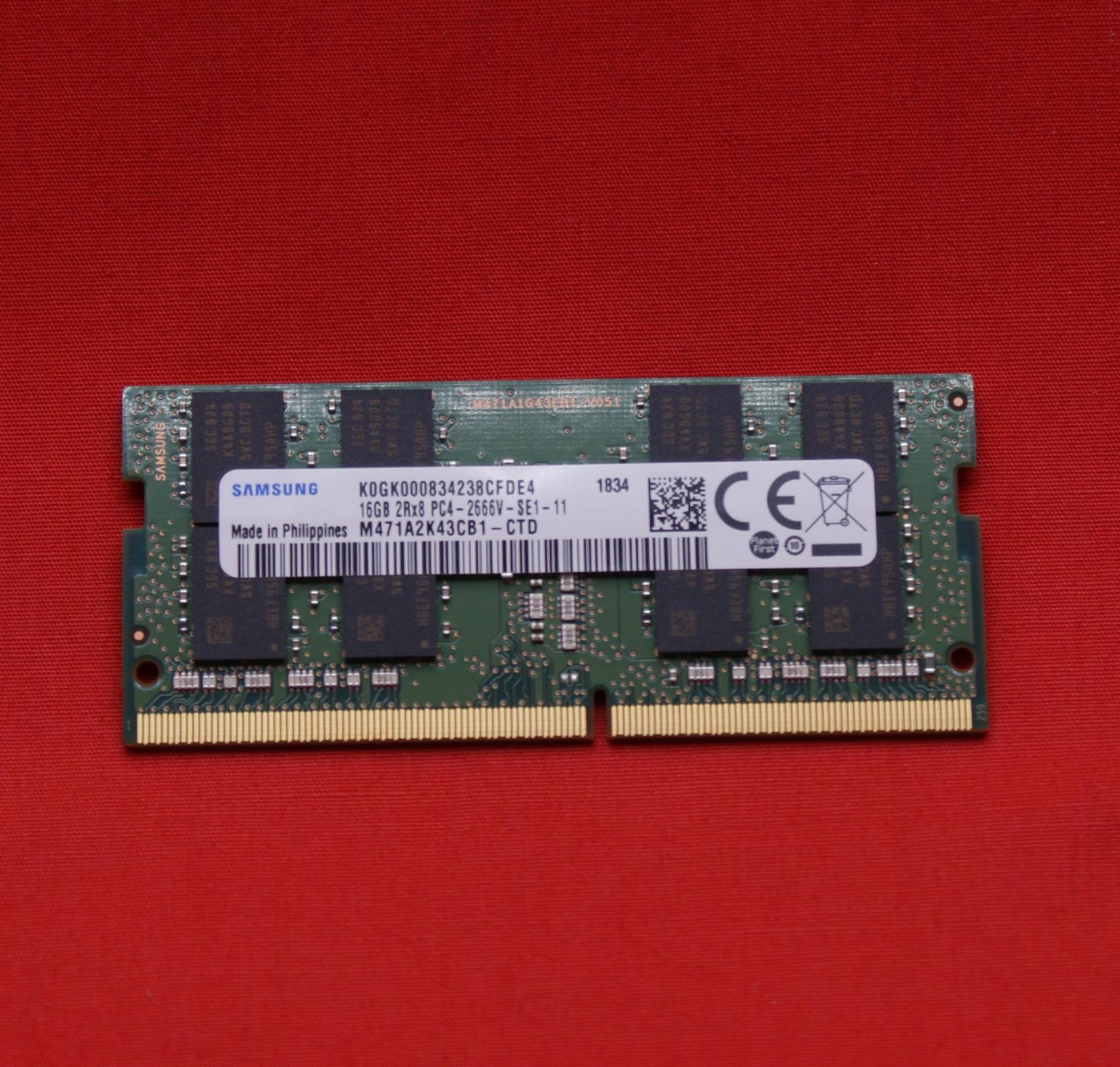 Оперативная память SODIMM DDR4 16Gb, PC4-21300S/2666MHz Samsung