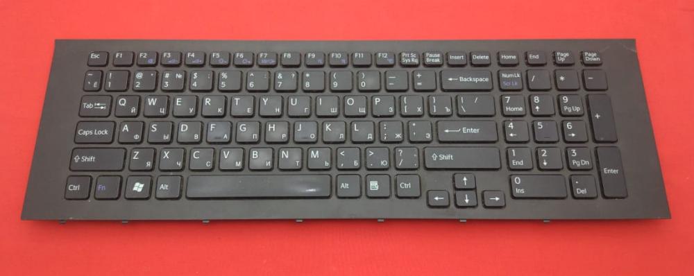 Клавиатура для ноутбука Sony Vaio VPC-EC черная с рамкой