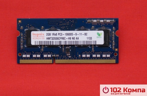 Оперативная память SODIMM DDR3 2Gb, PC3-10600S/1333MHz hynix