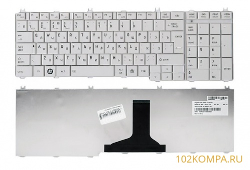Клавиатура для ноутбука Toshiba С650, C660, L650 Белая