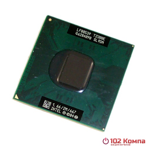 Процессор двухъядерный Intel Core 2 Duo T2300E (1.66GHz/2Mb/667) SL9DM, для старых ноутбуков, Socket M