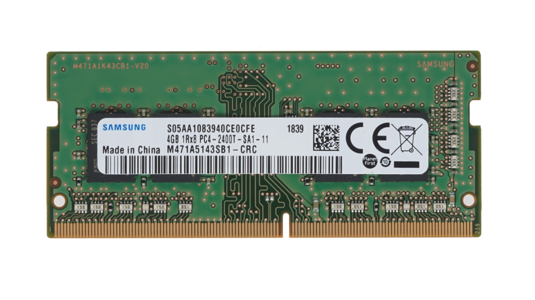 Оперативная память SODIMM DDR4 4096MB PC19200 2400MHz Samsung CL17 [M471A5143SB1-CRC]