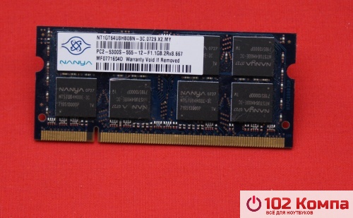 Оперативная память SODIMM DDR2 1Gb, PC2-5300S/667MHz Nanya
