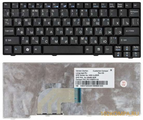 Клавиатура для ноутбука Acer Aspire One 531, D250, ZG5, A110, A150
