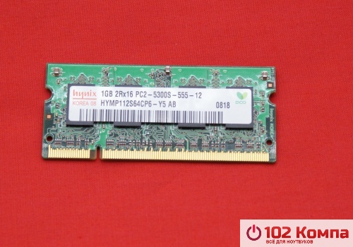 Оперативная память SODIMM DDR2 1Gb, PC2-5300S/667MHz hynix