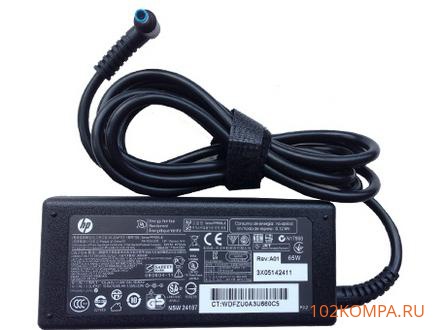 Зарядное устройство HP 19,5V 3,33A (65W) 4,5x3.0 мм (синий штекер)