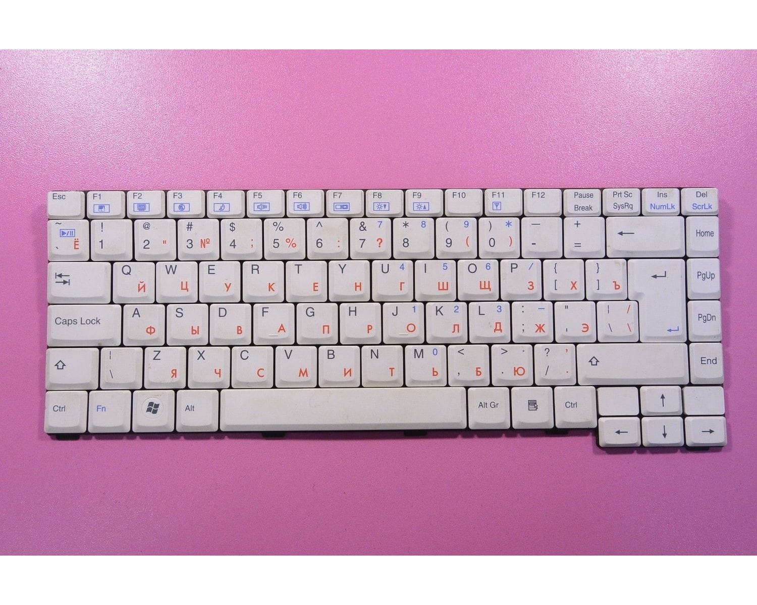 Клавиатура ноутбука Asus A3, A6, A3000 (белая)