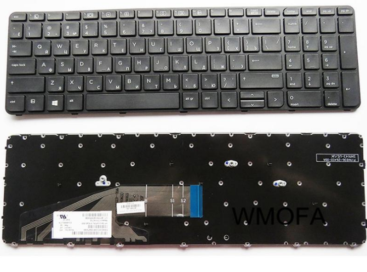 Клавиатура для ноутбука HP ProBook 450 G3, 455 G3, 470 G3, 470 G4, черная, с рамкой